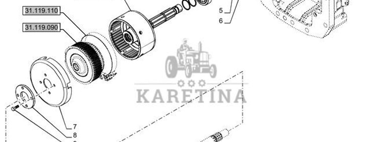 New Holland T6070 Wałek sterujący 84240107-1