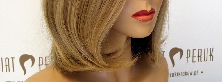 Peruka półdługa z włosów naturalnych w odcieniu blondu Lublin-1