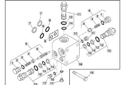 John Deere CTS 9600 - zawór przepływu hydrostatu AH141811
