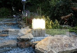 Gabion 0,40x0,40m Gabiony Gabionowe Ogrodzenie Kosze z kamieniem Lampa 