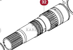 Valtra 8150 Skrzynia Biegów Wał Osi Wałek CZĘŚCI V32618200