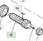 John Deere 9780CTS 9780i CTS 2005rok Wałek Zębaty Skrzyni Biegów CE18223