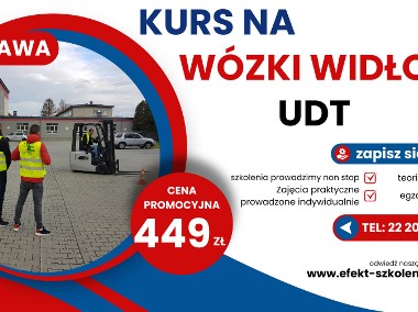 Kurs na wózki widłowe UDT - Warszawa. Cena promocyjna 449 zł-1