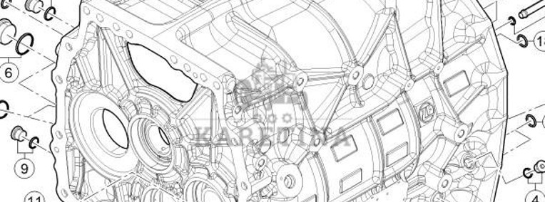 CLAAS Axion 870 Obudowa Skrzyni Biegów ZF TMG 28 CZĘŚCI 0011704450 00 1170 445 0-1