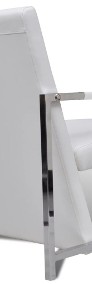 vidaXL Fotele z chromowaną ramą, 2 szt., białe, sztuczna skóra270180-3