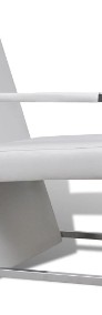 vidaXL Fotele z chromowaną ramą, 2 szt., białe, sztuczna skóra270180-4