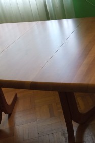 Stół rozkładany z litego drewna olchowego wybarwiony na koniak.-2