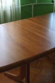 Stół rozkładany z litego drewna olchowego wybarwiony na koniak.-3