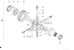 Claas Jaguar 970 - przednia oś napędowa - mechanizm różnicowy 0007742703