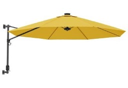 vidaXL Ścienny parasol ogrodowy, żółty, 290 cm