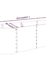 vidaXL Podwyższona donica, malowana proszkowo stal 260x40x36 cm, szara-3