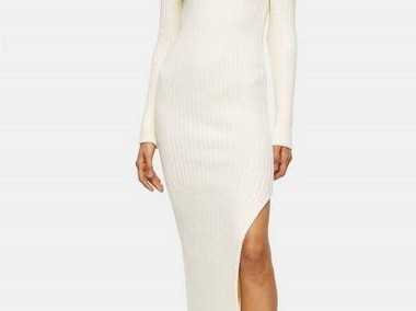 (L/XL)/ (40/42) Długa, ołówkowa sukienka z golfem z Londynu/ NOWA-1