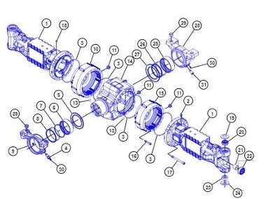 Caterpillar Cat TH514C TH417C - oś tylna - wspornik 320-7341-1