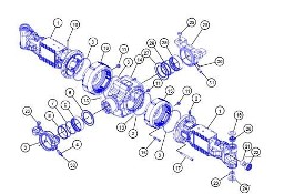 Caterpillar Cat TH514C TH417C - oś tylna - wspornik 320-7341