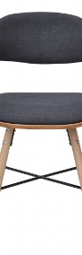 vidaXL Krzesła stołowe, 2 szt., ciemnoszare, gięte drewno i tkanina241687-3