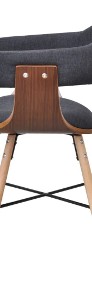 vidaXL Krzesła stołowe, 2 szt., ciemnoszare, gięte drewno i tkanina241687-4