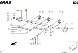 Claas Dominator 98 - wałek przenośnika 0006506890