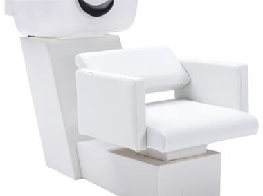 vidaXL Myjnia fryzjerska, fotel z umywalką, biała, 129x59x82 cmSKU:337180*-1