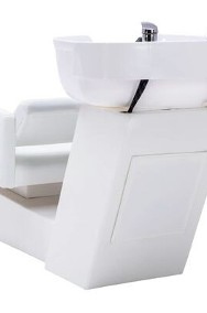 vidaXL Myjnia fryzjerska, fotel z umywalką, biała, 129x59x82 cmSKU:337180*-3