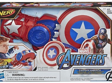 Nerf Kapitan Ameryka Avengers Tarcza Rękawica Wyrzutnia SHIELD SLING-1
