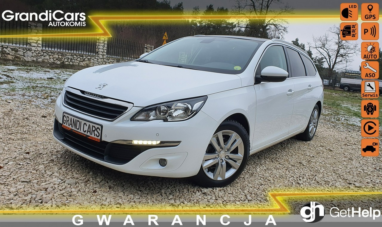 Peugeot 308 II 1.6 HDI 120KM # NAVI # Parktronic # Kamera # Panorama # LED # Serwis