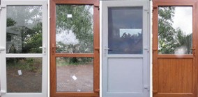 Drzwi PCV wejściowe szyba panel zewnętrzne o rozmiarze 100x210 