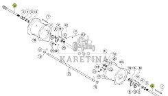 Claas Jaguar 970 - przednia oś napędowa - wałek zębnika 0007747350