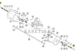 Claas Jaguar 970 - przednia oś napędowa - wałek zębnika 0007747350