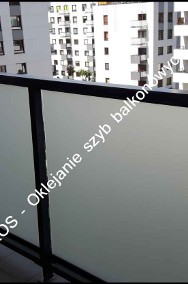 Folia matowa mrożona na balkon Warszawa  Oklejamy balkony folią Folie na BALKONY-2
