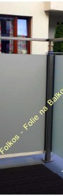 Folia matowa mrożona na balkon Warszawa  Oklejamy balkony folią Folie na BALKONY-4