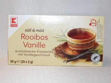 K-classic Kaufland Herbata rooibos waniliowa ekspresowa 25 torebek vanille -1