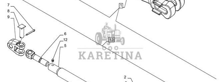 New Holland T6090 T6070 Cięgło podnośnika 51642860-1