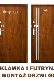 Drzwi z MONTAŻEM wejściowe-ZEWNĘTRZNE do mieszkania-drewniane-metalowe-2