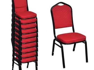 vidaXL Krzesła stołowe, 10 szt., czerwone, tkanina270749-1