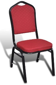 vidaXL Krzesła stołowe, 10 szt., czerwone, tkanina270749-2