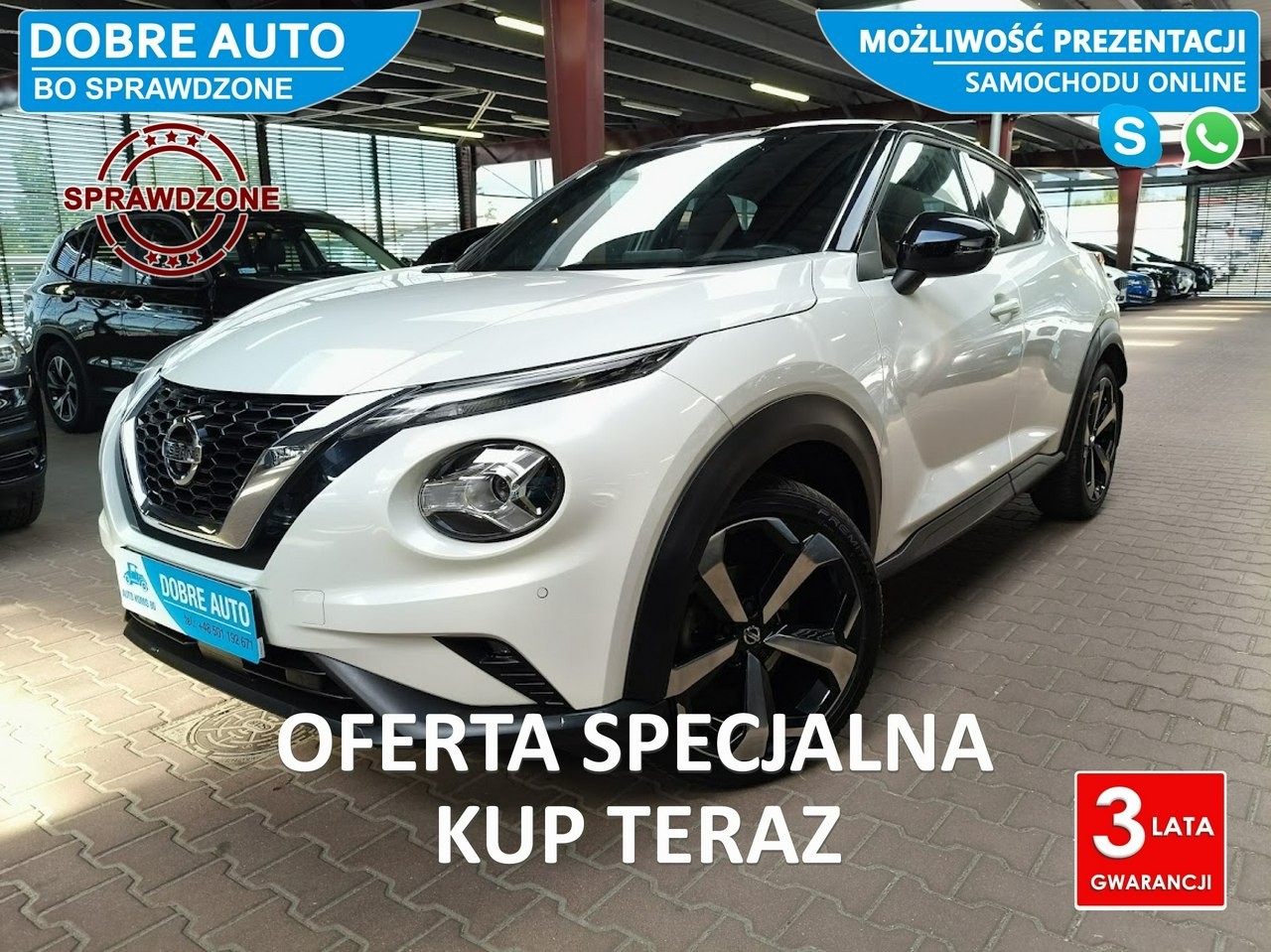 Nissan Juke 1.0 117KM Tekna Automat, Kamery360, MartwePole,Navi,HandsFree