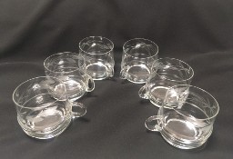 PRL stare szklanki filiżanki szlifowane 6 sztuk