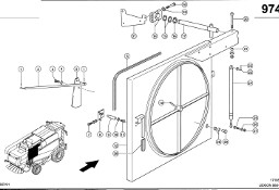 Claas Lexion 560 ŚCIANA TYLNA 0007960352 (Uchwyt wirującego kosza chłodnicy)