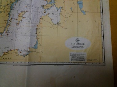 mapy morskie NIEMIECKA Die Ostsee ed1964 BAŁTYK stan bd UNIKAT-1