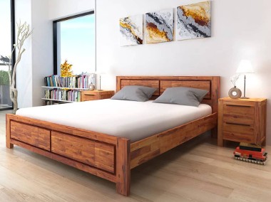 vidaXL Rama łóżka, brązowa, lite drewno akacjowe, 180x200 cm 244339-1