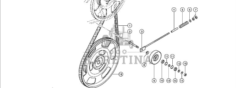 Claas Lexion 600 KOŁO PASOWE 0007564702 (Napęd skrzyni sitowej, 2. stopień)-1