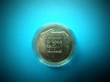 Srebrna moneta 200 zł. z 1974 roku XXX Lat PRL w kapslu-1