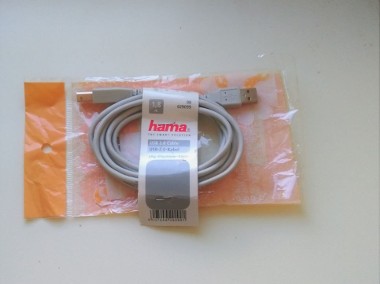 Przewód USB 2.0* A/B - Drukarka/Skaner* Hama*  1.8m* Szary-1