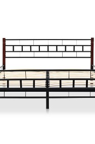 vidaXL Rama łóżka, czarna, metalowa, 140 x 200 cm  246735-2