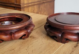 Orientalne ręcznie wykonane stojaki na wazon doniczkę rzeźbę z twardego drewna