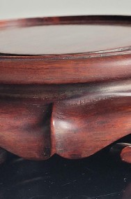 Orientalne ręcznie wykonane stojaki na wazon doniczkę rzeźbę z twardego drewna-2