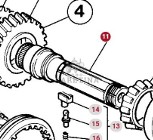 Massey Ferguson 3690 Wałek Wał Skrzyni Biegów Przekładni Dynashift CZĘŚCI 3616828M4