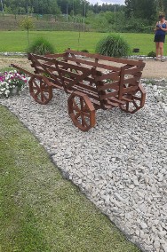Wóz/fura drewniana do dekoracji ogrodu-3