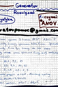 "1-czynnikowa ANOVA, Test NIR" - Rozwiązanie zadania. Poziom - Studia. -2