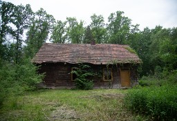 Dom drewniany w lesie, leśniczówka, działka budowlana w lesie 